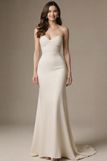 Mermaid Sweetheart Robe longue formelle ivoire